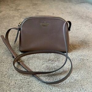 Kate Spade New York Taupe Leather Crossbody Bag